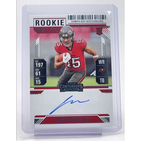 JALEN MCMILLAN 2024 CONTENDERS ROOKIE TICKET AUTOGRAPH BUCS RC AUTO - Picture 1 of 2
